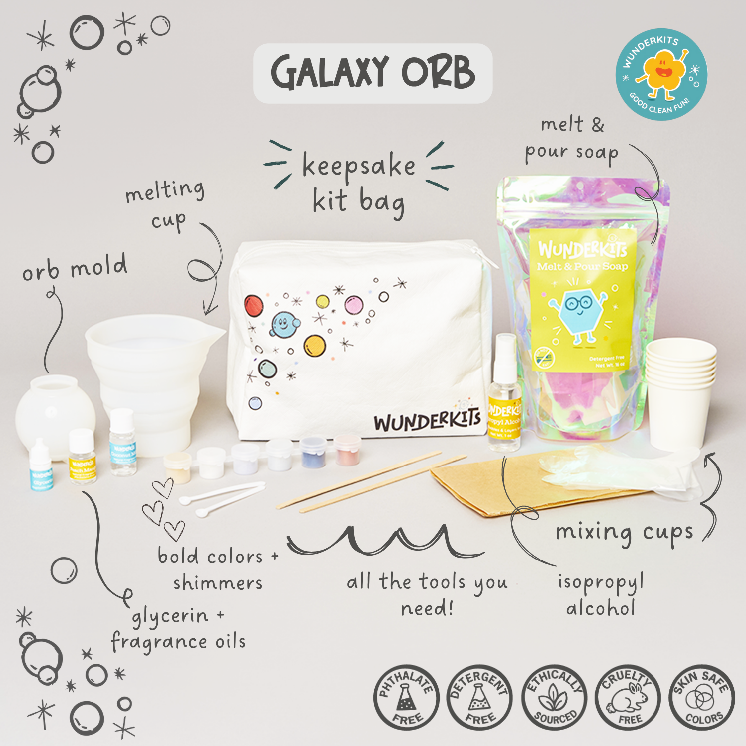 Galaxy Orb Soap Kit Display