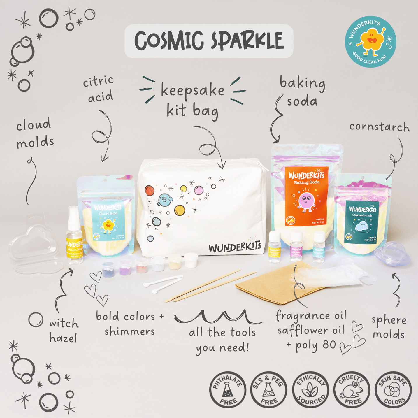 Cosmic Sparkle Bath Fizz Kit - Wunderkits