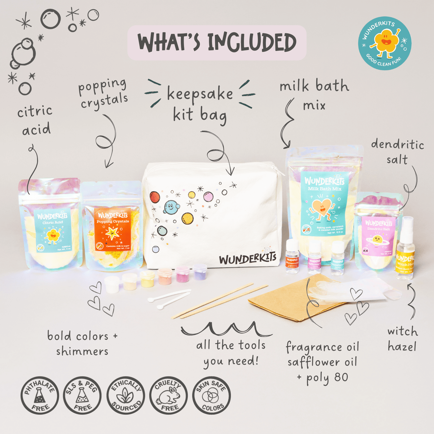 Pop 'n Fun Crackling Bath Drops Kit - Wunderkits