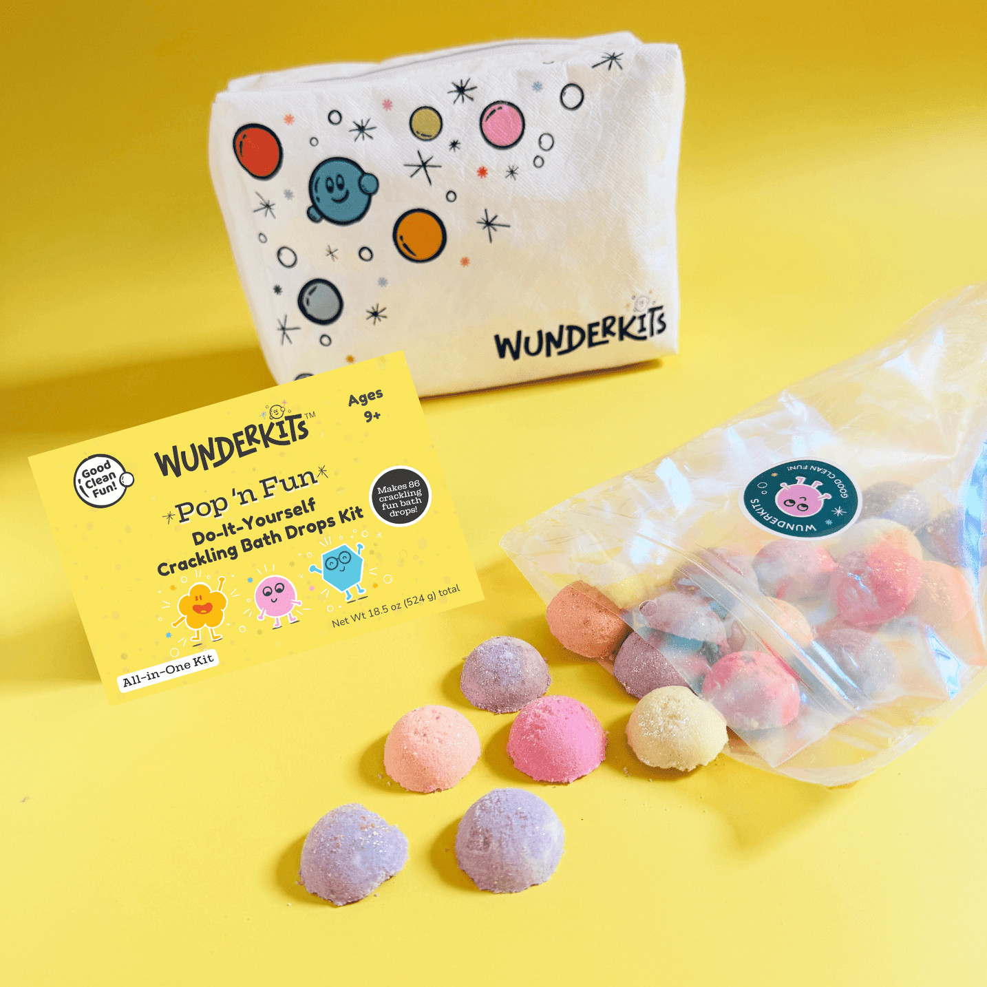 Pop 'n Fun Crackling Bath Drops Kit - Wunderkits